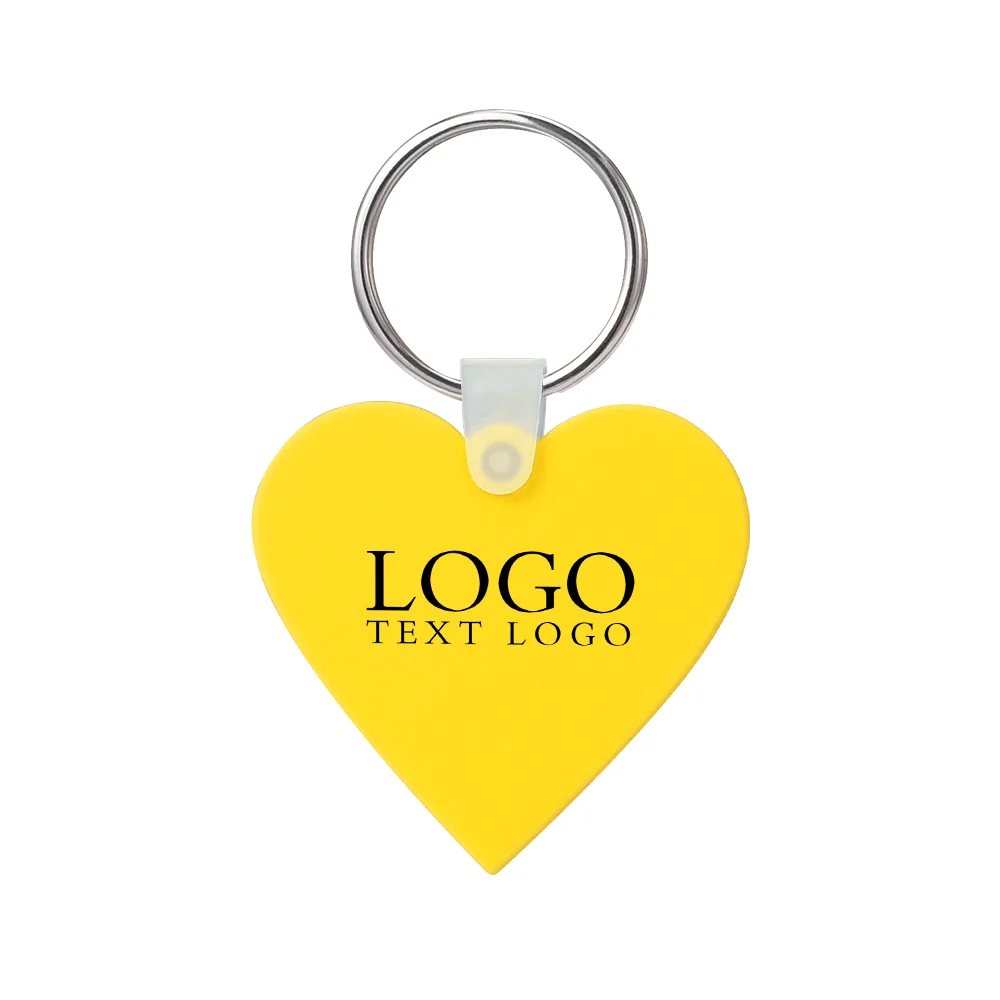 KC-SC-HRT Custom Heart Shaped Silicone Keychains