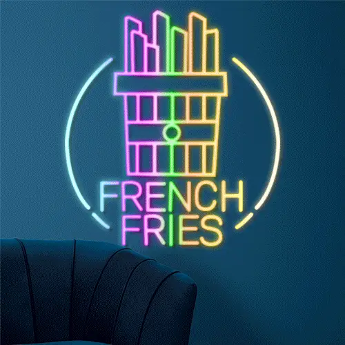 2. French Fries LED Neon Sign