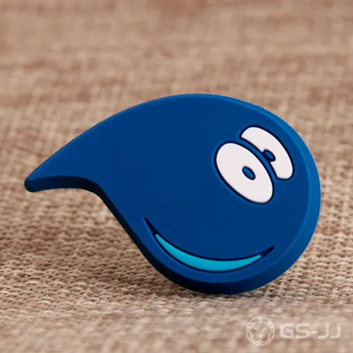 10. 2D Water Droplets PVC Lapel Pins 10. 2D Water Droplets PVC Lapel Pins