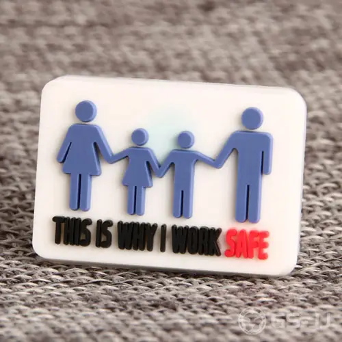 3. 2D Work Safety PVC Lapel Pin 3. 2D Work Safety PVC Lapel Pin