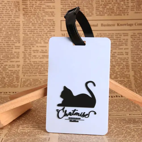 11. Lying Cat Blue PVC Luggage Tag 11. Lying Cat Blue PVC Luggage Tag