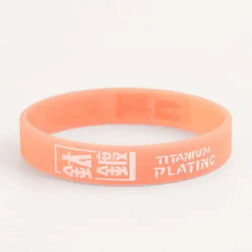 17. WB-SL-CF Titanium Plating Silicone Wristbands