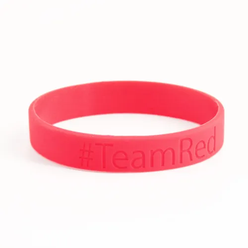6. WB-SL-DB Team Red Silicone Wristbands 6. WB-SL-DB Team Red Silicone Wristbands