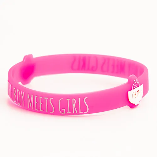 11. WB-SL-FG Boy Meets Girls Custom Wristbands 11. WB-SL-FG Boy Meets Girls Custom Wristbands