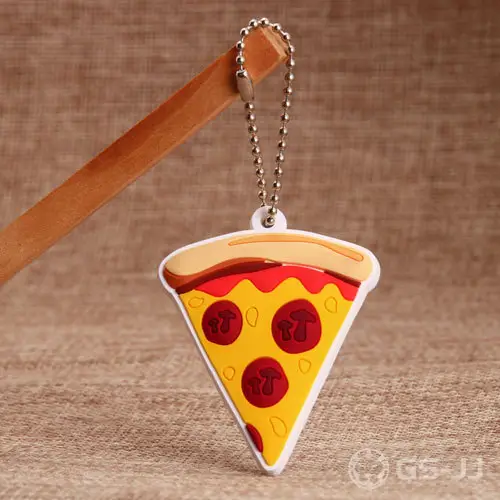 8. 3D Pizza PVC Keychains 8. 3D Pizza PVC Keychains