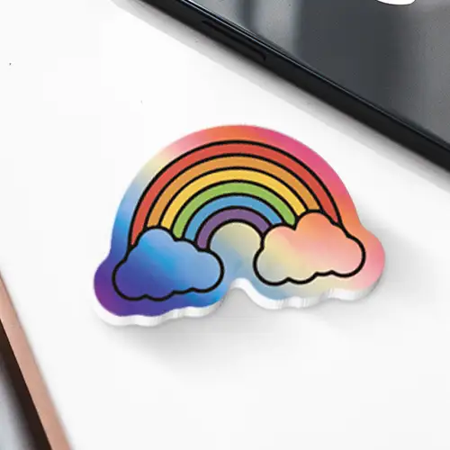 6. Rainbow Custom Stickers