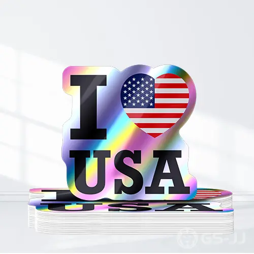 10. I Love USA Holographic Sticker 10. I Love USA Holographic Sticker