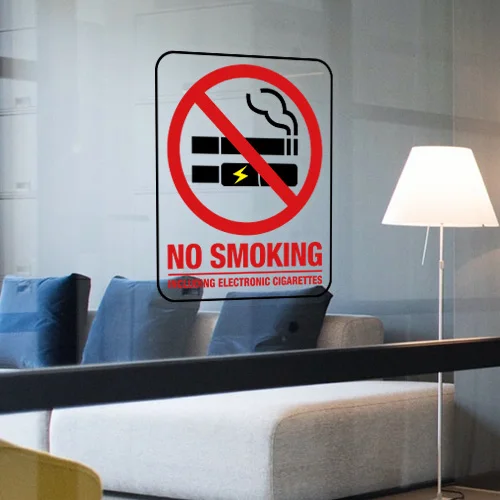 10. No Smoking Static Cling Decals