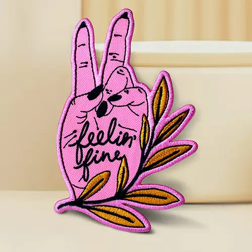 2. V-shaped Victory Custom Patches