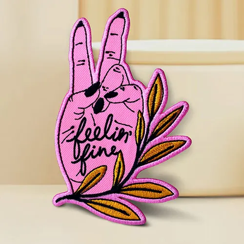 2. V-shaped Victory Custom Patches