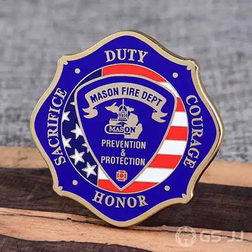 1. Mason Custom Firefighter Challenge Coin 1. Mason Custom Firefighter Challenge Coin