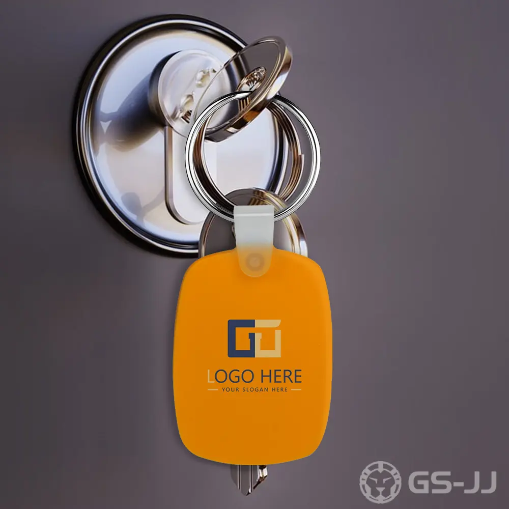 KC-SC-RCR Custom Oval Shaped Silicone Keychain KC-SC-RCR Custom Oval Shaped Silicone Keychain