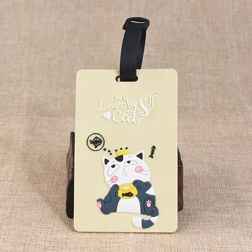 2. Lovely Cat Custom PVC Luggage Tag 2. Lovely Cat Custom PVC Luggage Tag