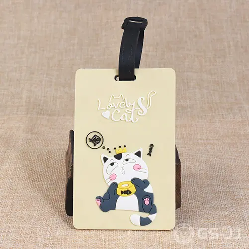 2. Lovely Cat Custom PVC Luggage Tag 2. Lovely Cat Custom PVC Luggage Tag