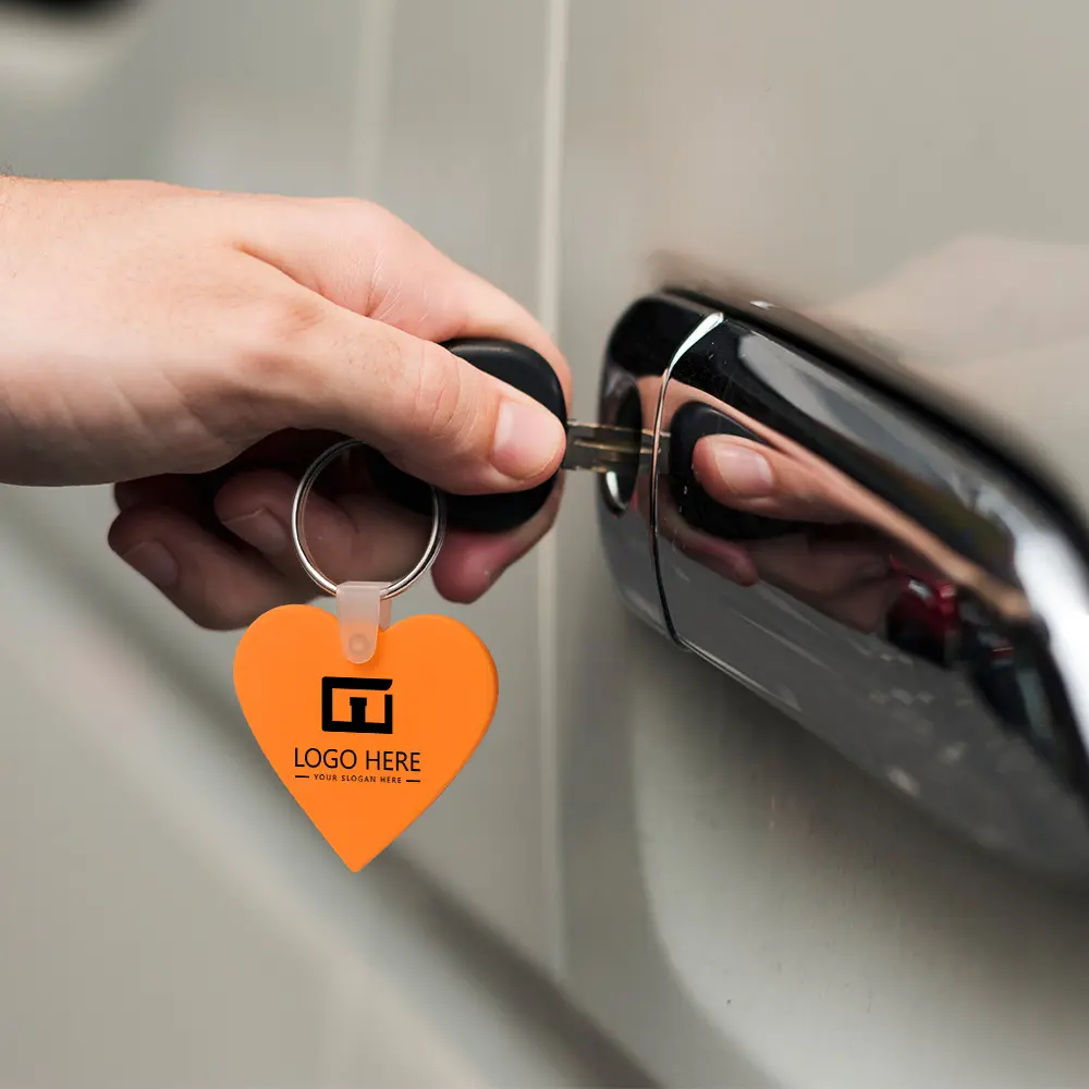 KC-SC-HRT Custom Heart Shaped Silicone Keychains KC-SC-HRT Custom Heart Shaped Silicone Keychains