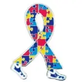 1. Autism Walk Awareness Ribbon Pin 1. Autism Walk Awareness Ribbon Pin
