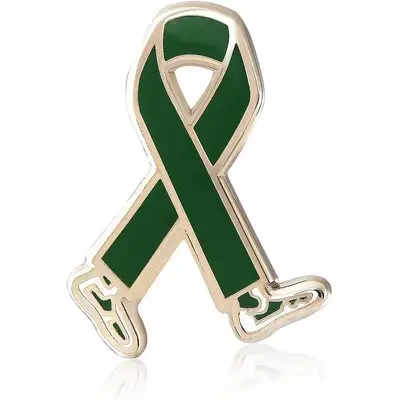 17. Cancer Ribbon Walking Feet Awareness Ribbon Pin 17. Cancer Ribbon Walking Feet Awareness Ribbon Pin