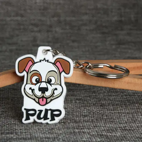 4. PVC Pup Dog Keychain