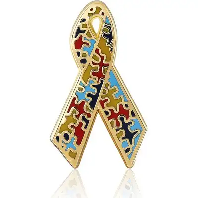2. Autism Awareness Ribbon Pin 2. Autism Awareness Ribbon Pin