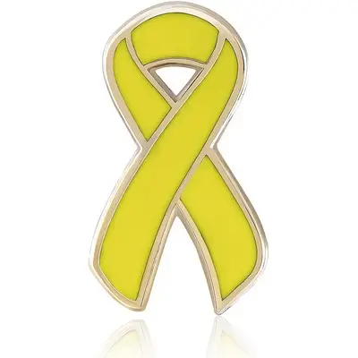 14. Rounded Top Ribbon Awareness Ribbon Pin