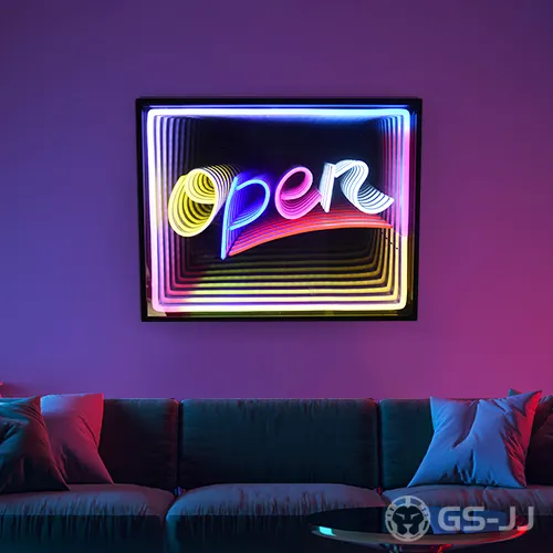 2. Open Infinity Mirror Neon Sign 2. Open Infinity Mirror Neon Sign