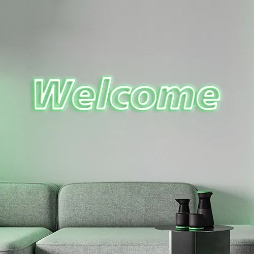 1. Welcome Naked  Neon Sign