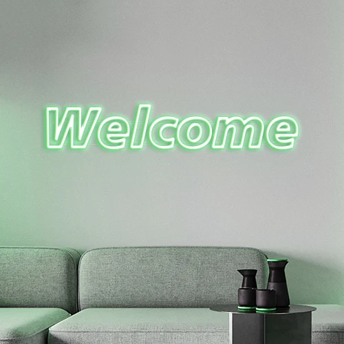 1. Welcome Naked  Neon Sign