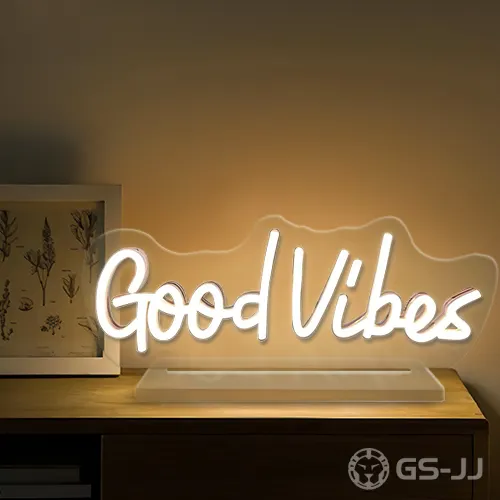 2. Good Vibes Neon Sign with Stand 2. Good Vibes Neon Sign with Stand