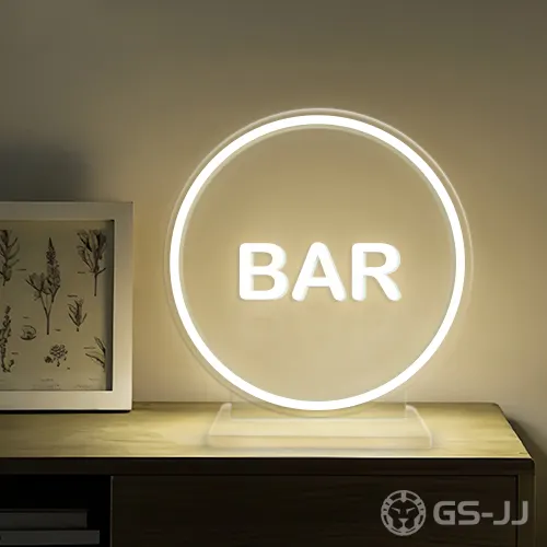 1. Bar Neon Sign with Stand 1. Bar Neon Sign with Stand