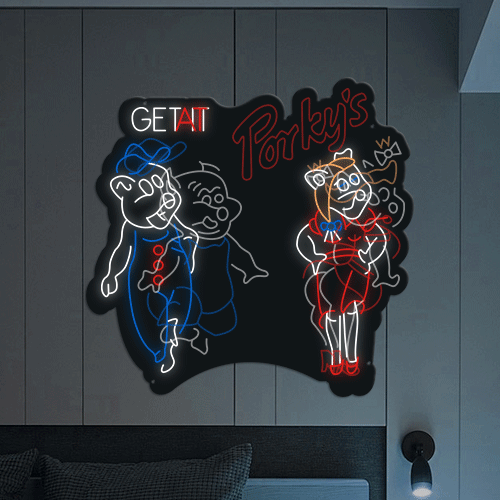 4. GETAT Porky Neon Sign