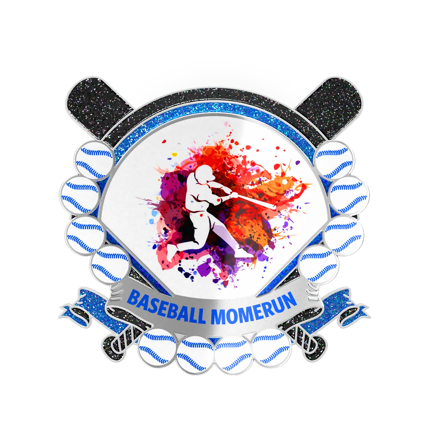 Glitter Baseball Sunamel Trading Pins Glitter Baseball Sunamel Trading Pins