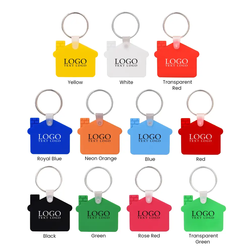 KC-SC-HSE Custom House Shaped Silicone Soft Keychain