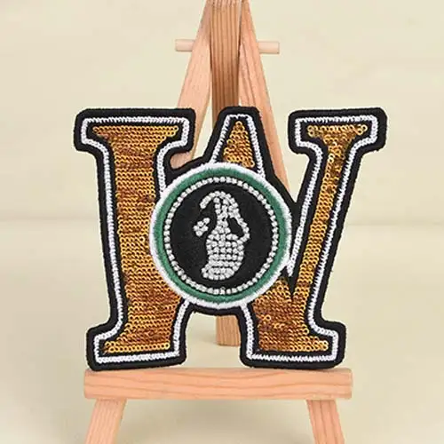 4. W Sequin Patch