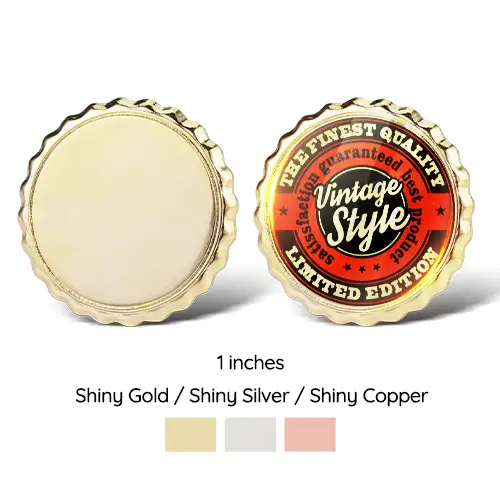 2. Wave Edge UV Printed Lapel Pins