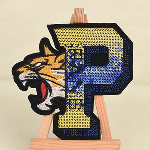 3. Tiger & P Sequin Patch