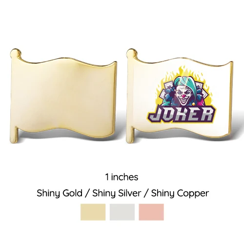 14. Flag Shape UV Printed Lapel Pins