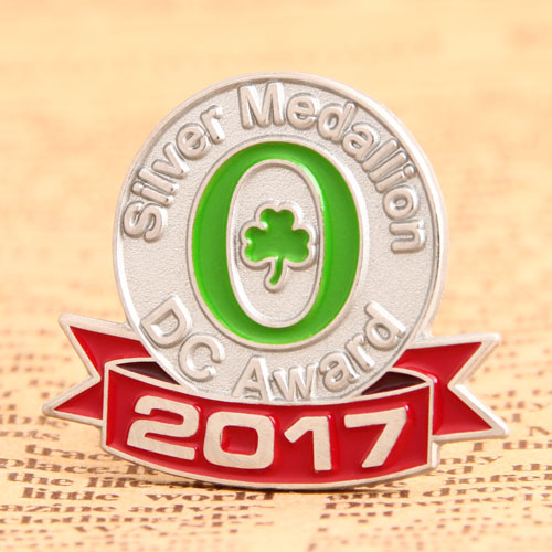 Silver Medallion Shirt Pins