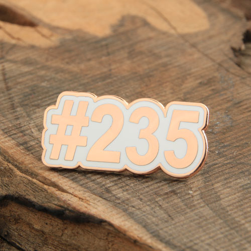 Number Enamel Pin