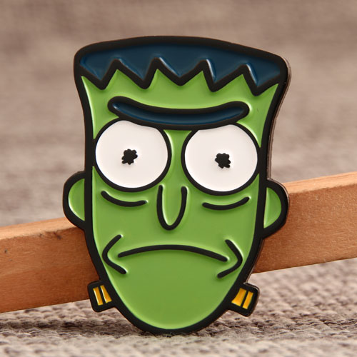 Green Face Enamel Pins