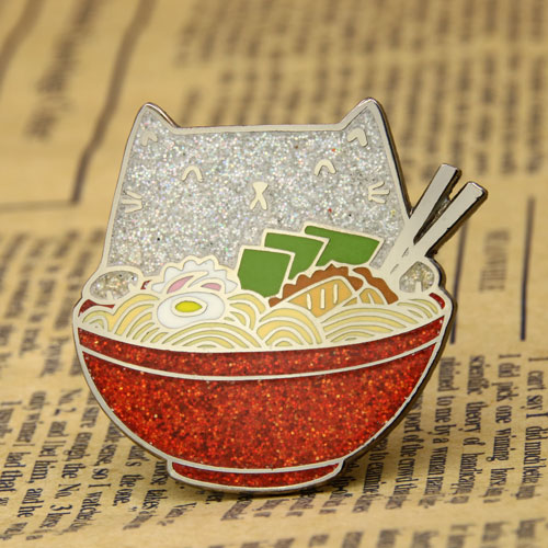 Custom Ramen Cat Pins