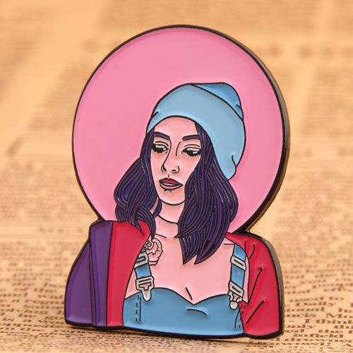 Beautiful Girl Enamel Lapel Pins