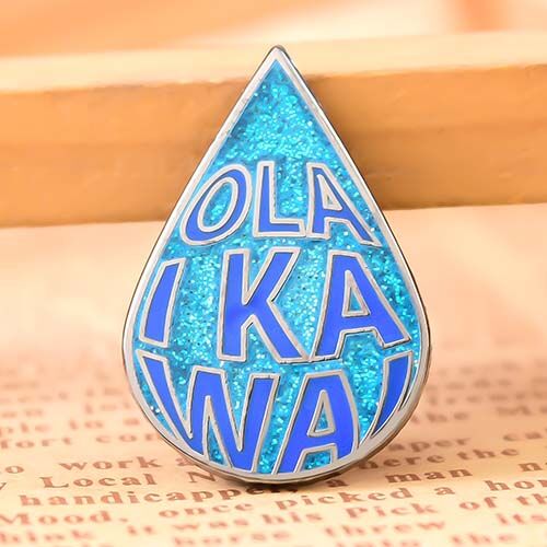 Water Drop Custom Enamel Pins