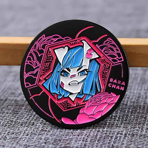 Blue Hair Girl Enamel Pins