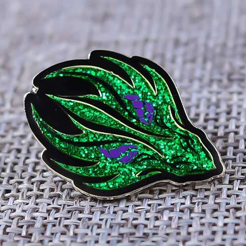 Green Fire Custom Enamel Pins