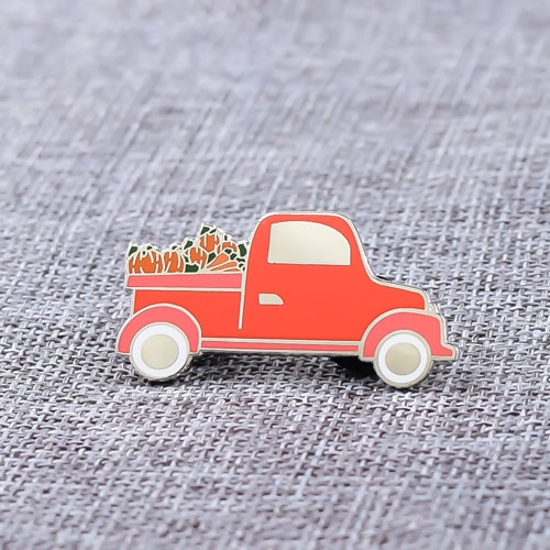 Red Minivan Hard Enamel Pins