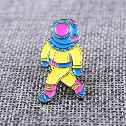 Man Wearing a Gas Mask Soft Enamel Pins