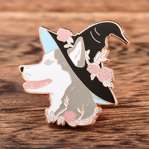 Halloween Husky Hard Enamel Pins