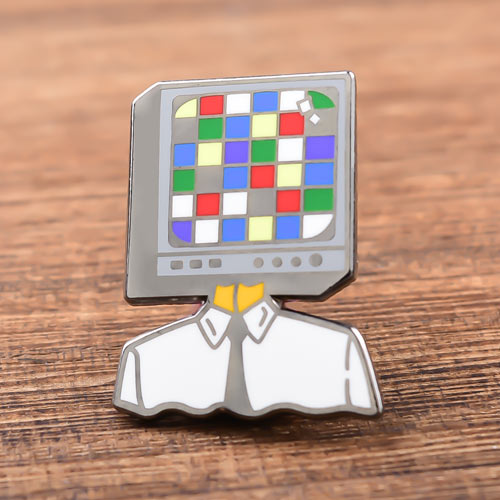 Computer Man Hard Enamel Pins