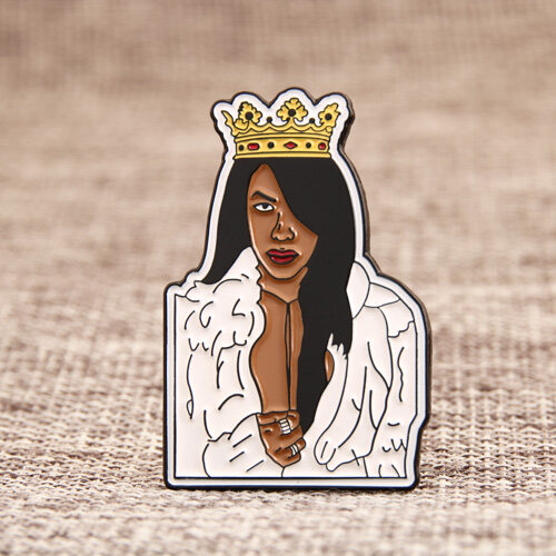 Long Hair Man Lapel Pins