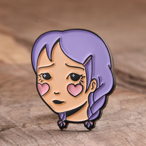 Shy Girl Enamel Pins